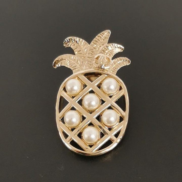Chanel Faux Pearl Pineapple Brooch