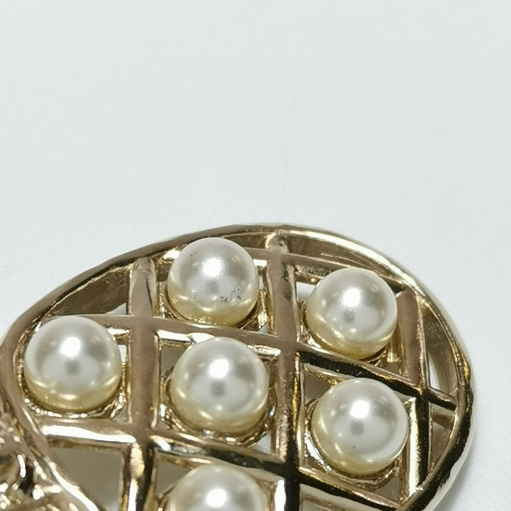 Chanel Faux Pearl Pineapple Brooch