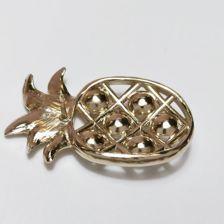 Chanel Faux Pearl Pineapple Brooch