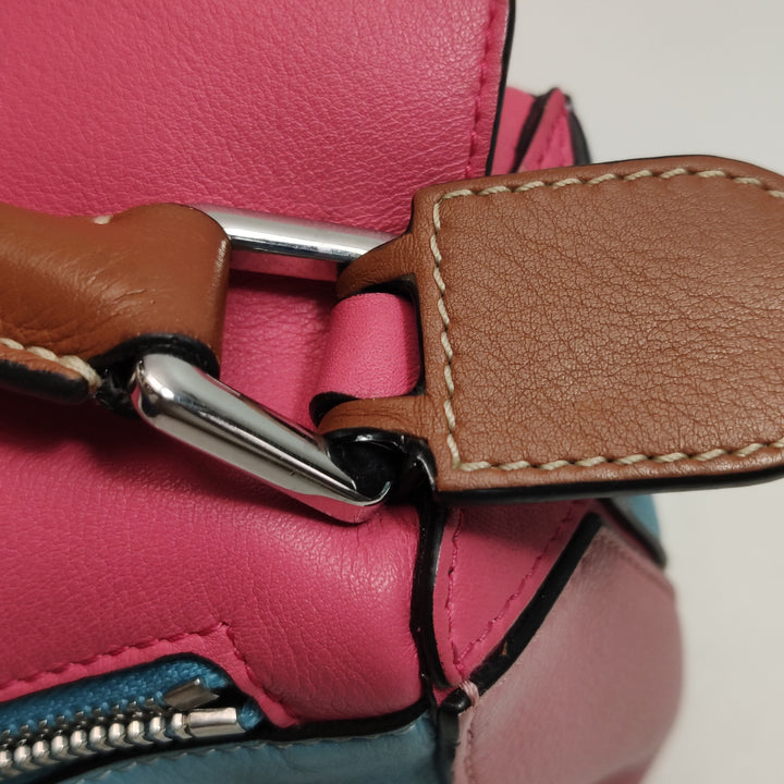 Loewe Small Puzzle Bag in Colour-Block Calfskin Leather