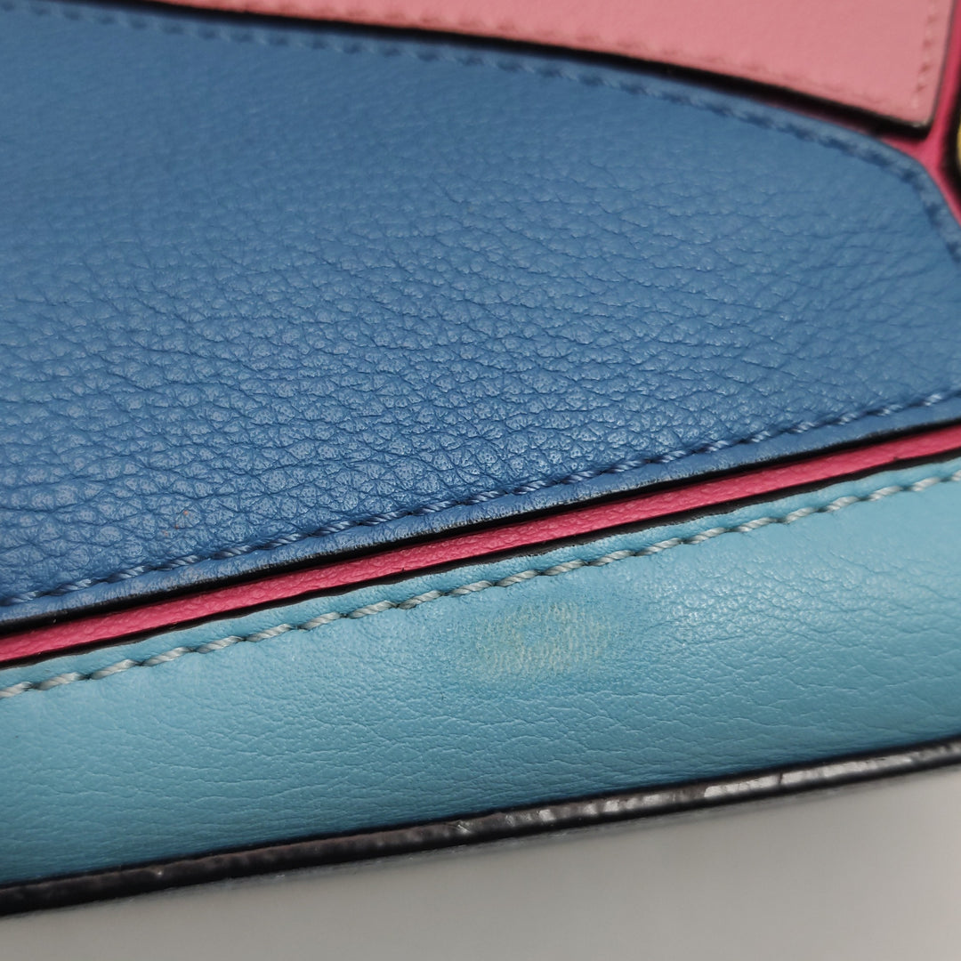 Loewe Small Puzzle Bag in Colour-Block Calfskin Leather