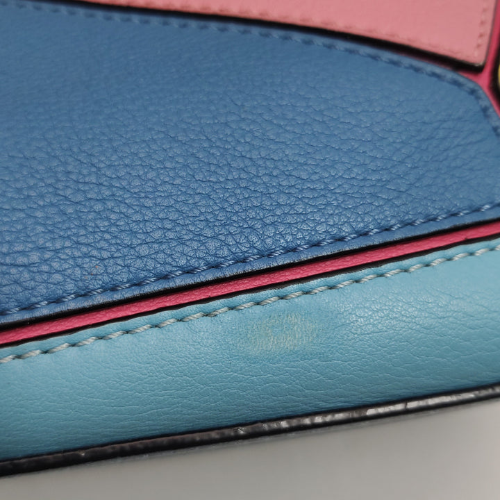 Loewe Small Puzzle Bag in Colour-Block Calfskin Leather