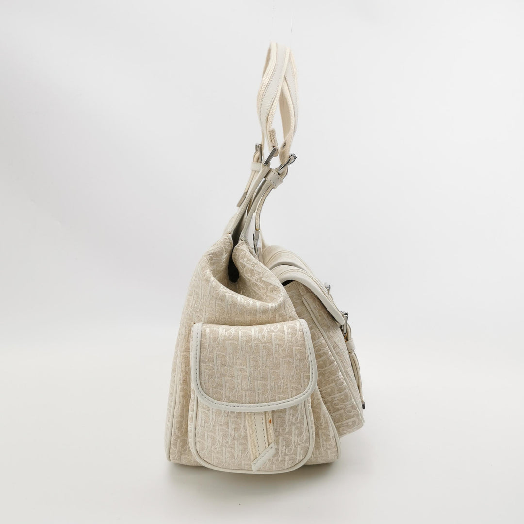 Dior Diorissimo Street Chic Shoulder Bag in White Beige