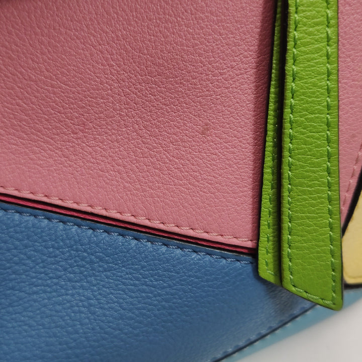 Loewe Small Puzzle Bag in Colour-Block Calfskin Leather
