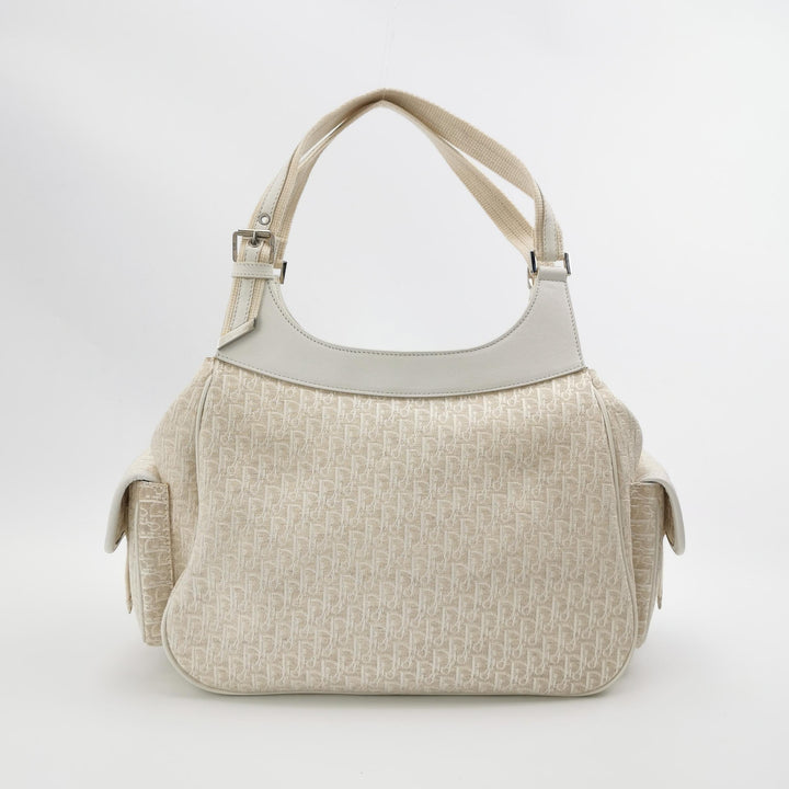 Dior Diorissimo Street Chic Shoulder Bag in White Beige