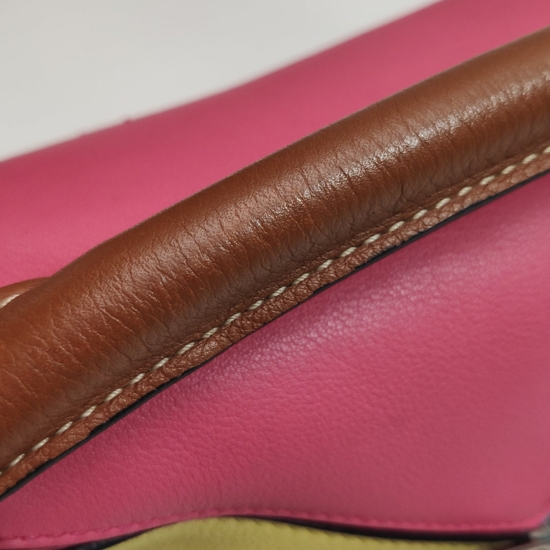 Loewe Small Puzzle Bag in Colour-Block Calfskin Leather