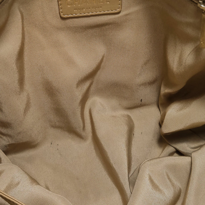 Chanel Ca D’Oro Tote Large Embroidered Calfskin Gold Gold Hardware Bag