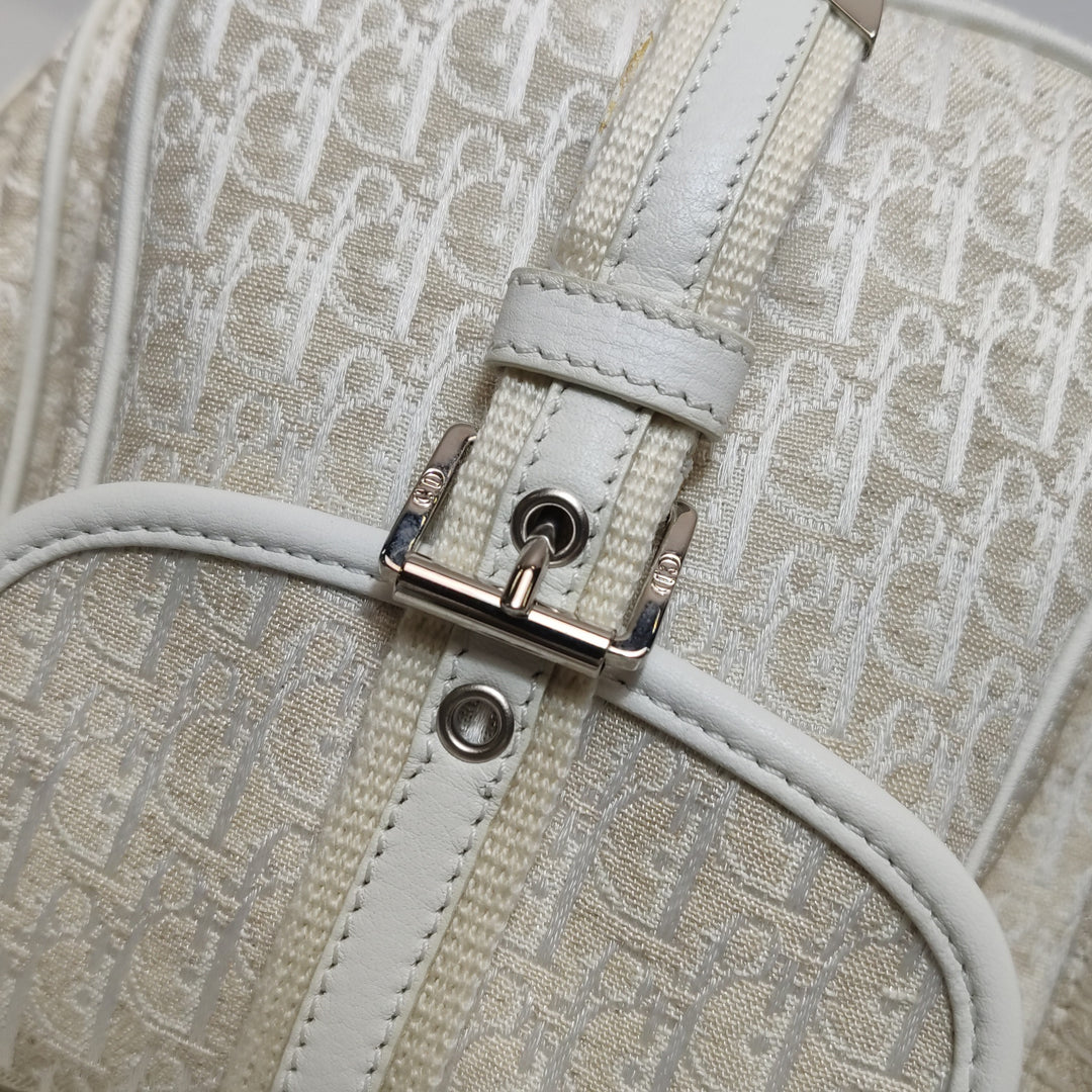Dior Diorissimo Street Chic Shoulder Bag in White Beige