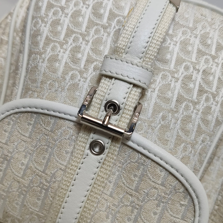 Dior Diorissimo Street Chic Shoulder Bag in White Beige