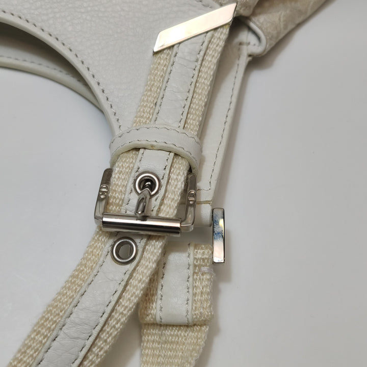 Dior Diorissimo Street Chic Shoulder Bag in White Beige