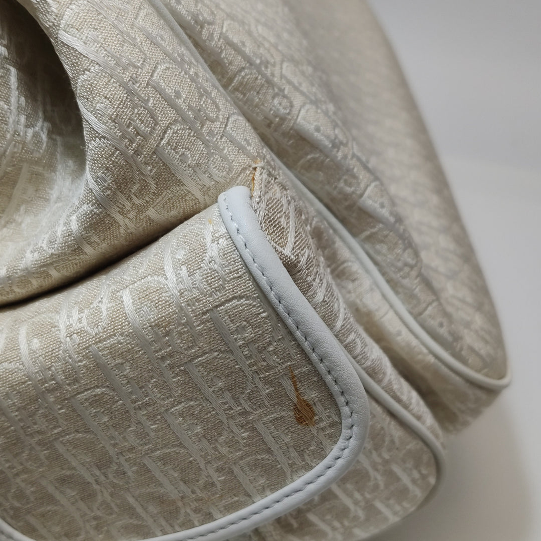 Dior Diorissimo Street Chic Shoulder Bag in White Beige