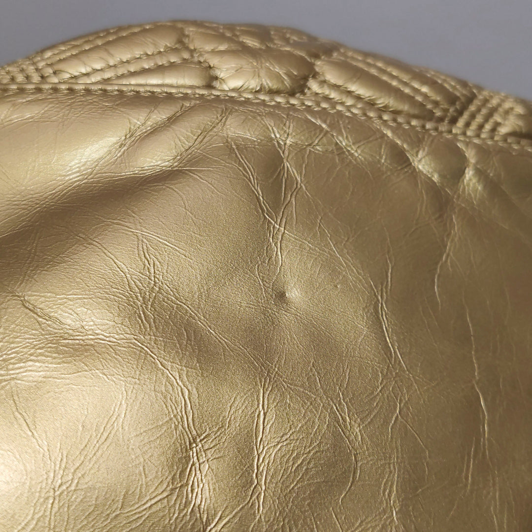 Chanel Ca D’Oro Tote Large Embroidered Calfskin Gold Gold Hardware Bag