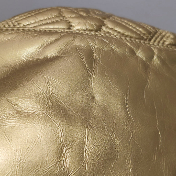 Chanel Ca D’Oro Tote Large Embroidered Calfskin Gold Gold Hardware Bag