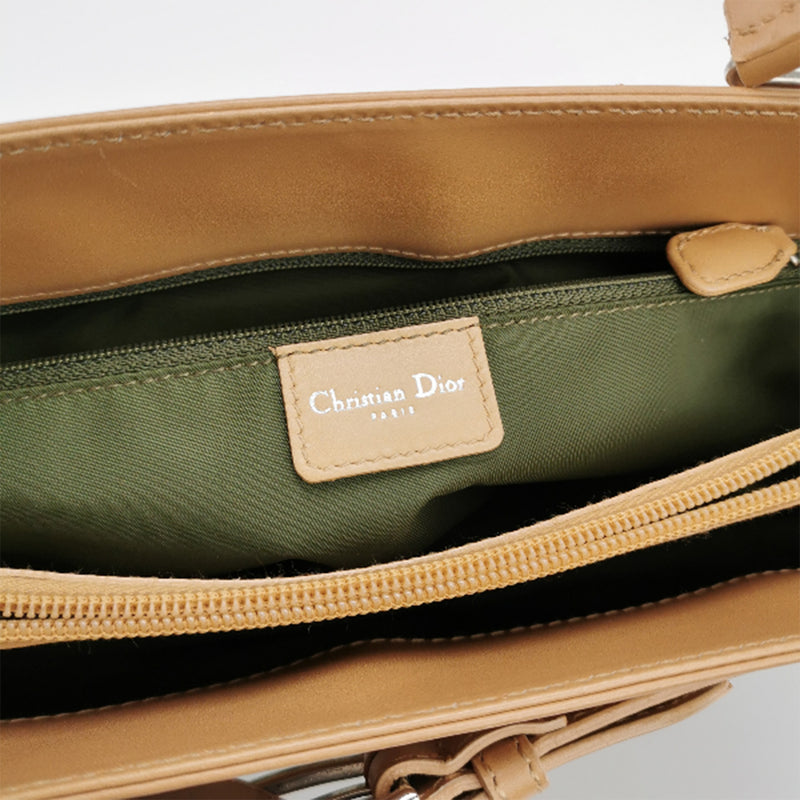 Dior Vintage Oblique Jacquard Handbag Green and Brown Bag