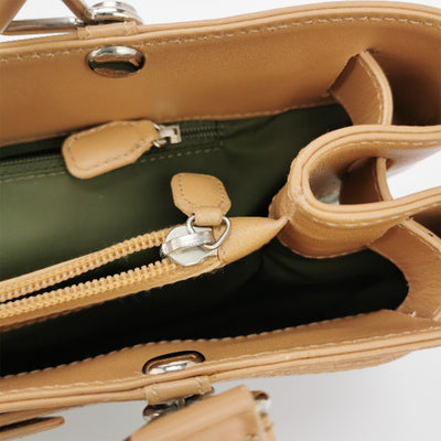Dior Vintage Oblique Jacquard Handbag Green and Brown Bag