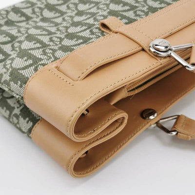 Dior Vintage Oblique Jacquard Handbag Green and Brown Bag