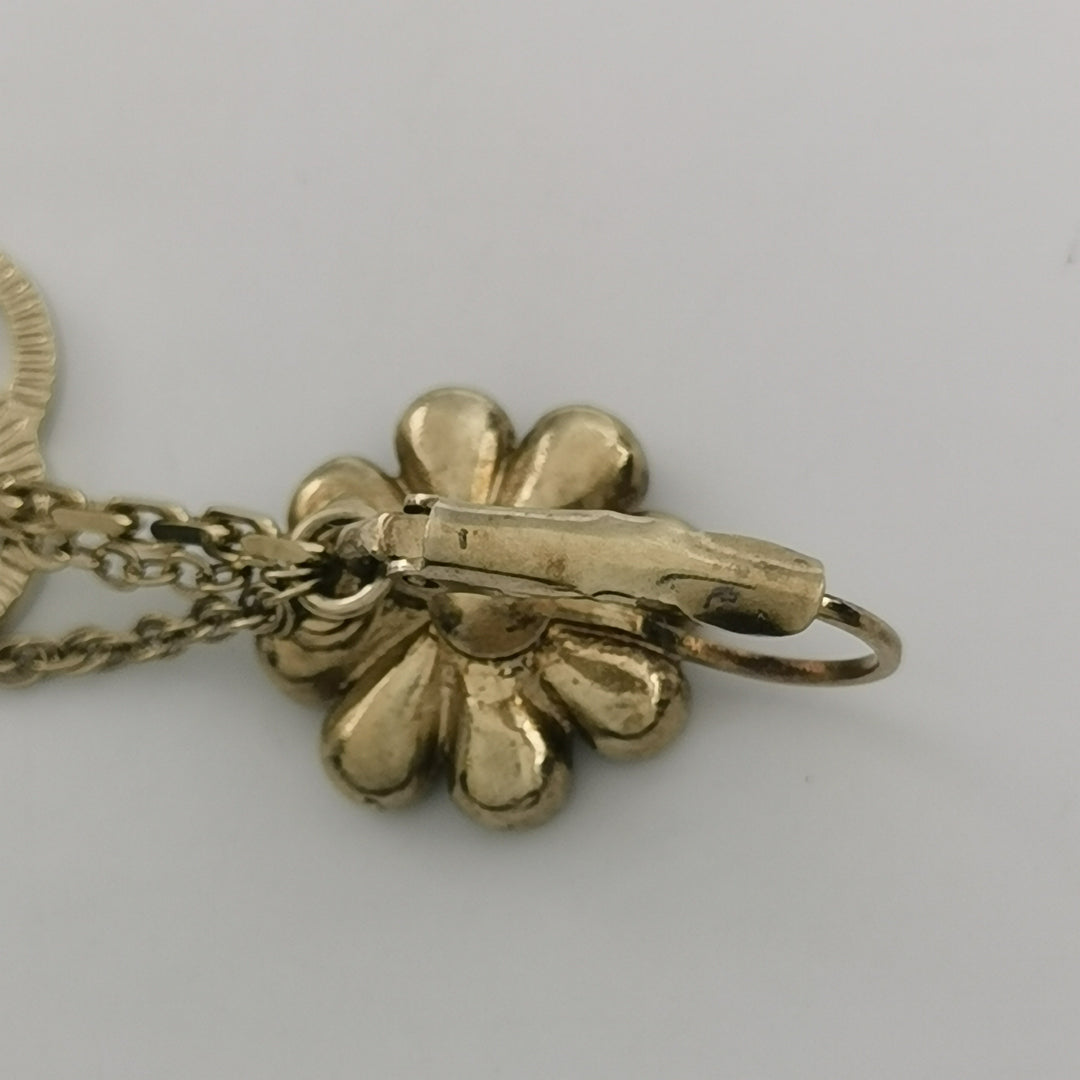 Chanel flower CC Logo Dangle Earrings