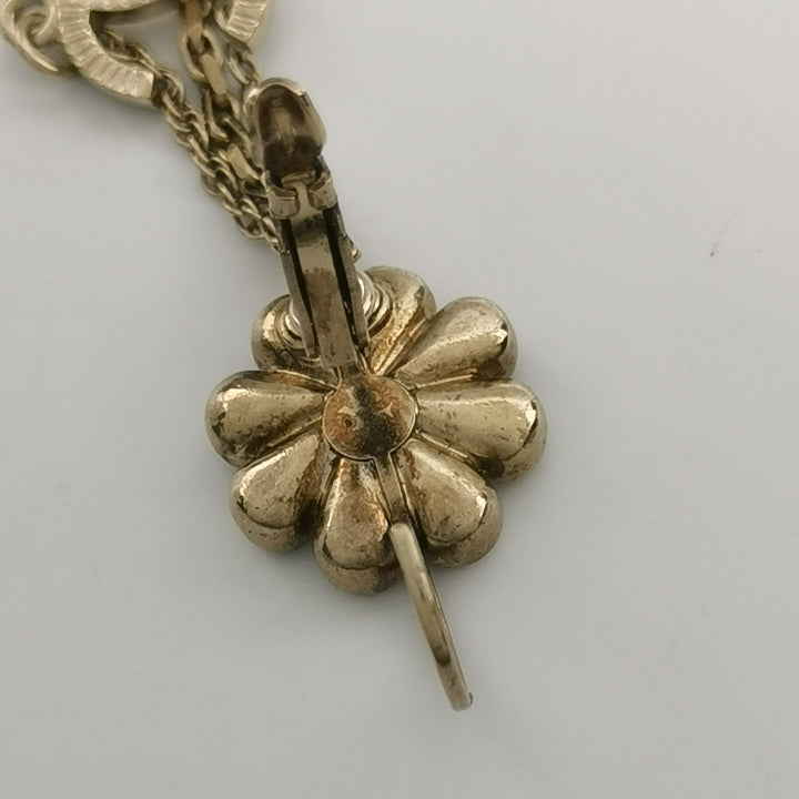 Chanel flower CC Logo Dangle Earrings