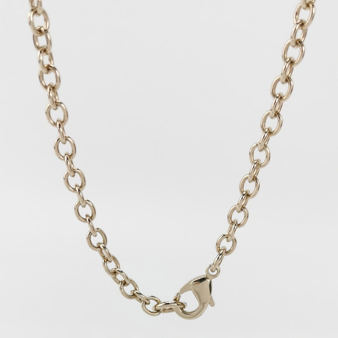Chanel Gold Plated Book Pendant Necklace with Lion Detail