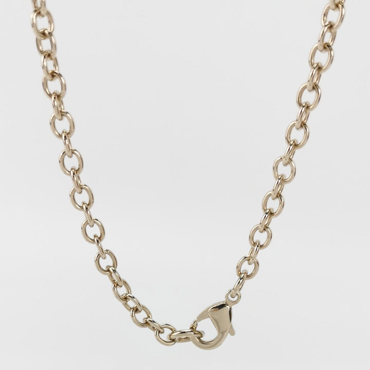 Chanel Gold Plated Book Pendant Necklace with Lion Detail