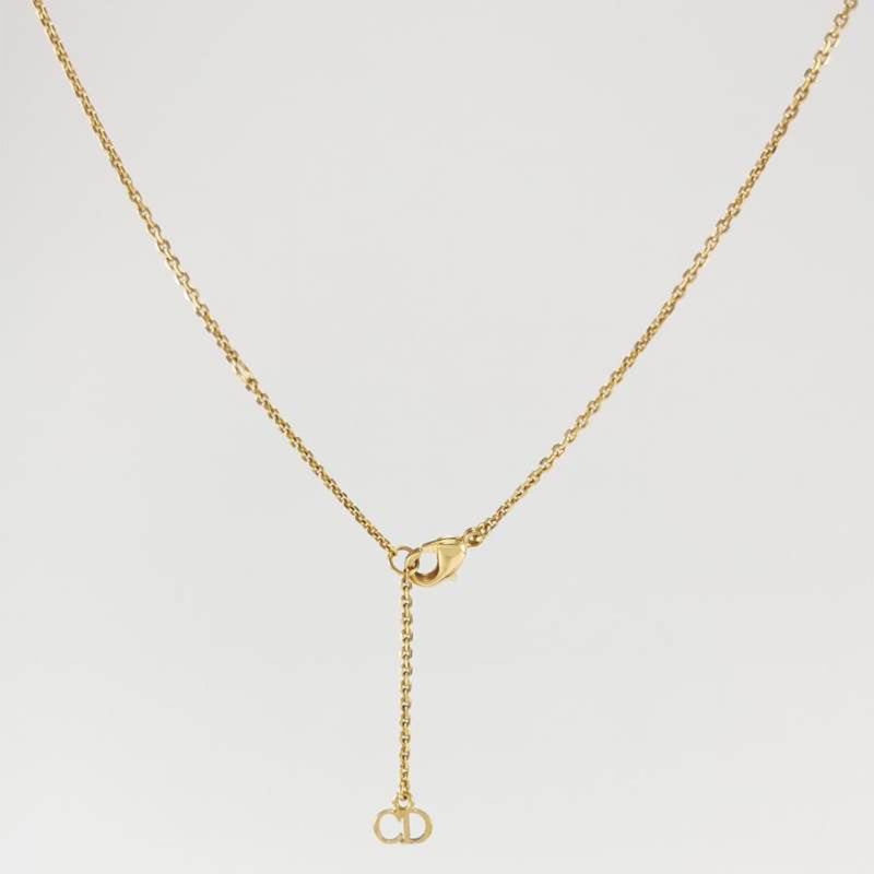 Dior Clair D Lune Imitation Crystal CD Letter Vintage Necklace