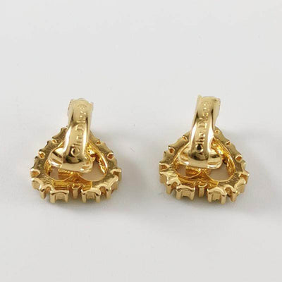 Dior Waterdrop Heart Logo Vintage Earrings