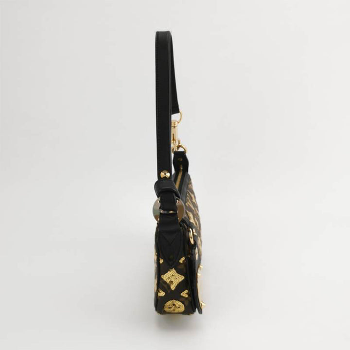 Louis Vuitton Gold Monogram Eclipse Sequin Pochette Accessoires Bag- Limited Edition