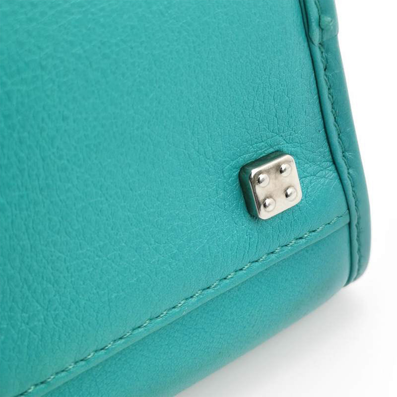 Loewe Amazone 28 Green suede and leather bag