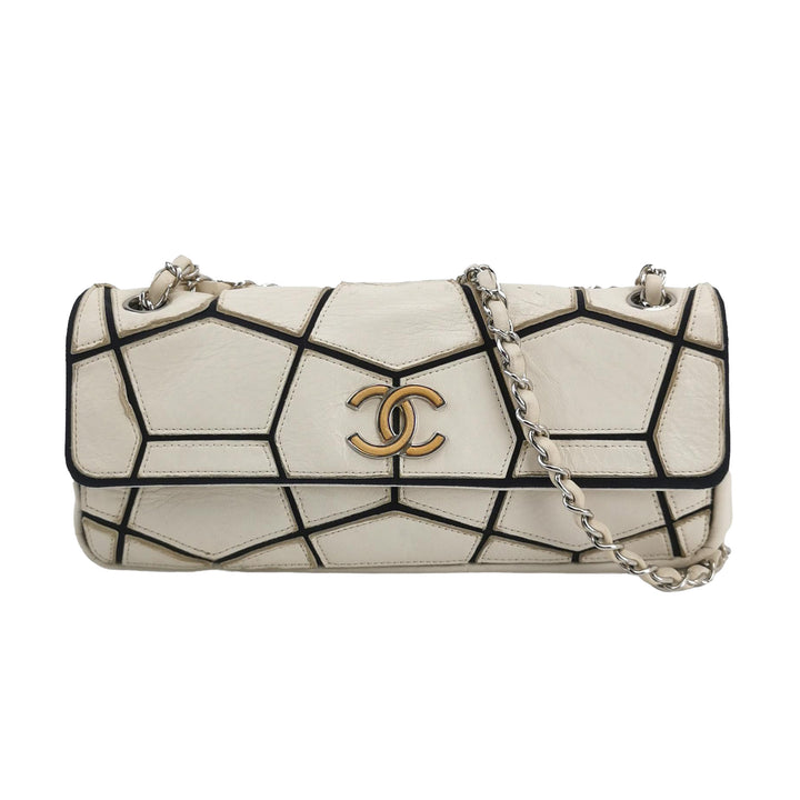 Chanel E/W Scales Black White Flap Bag