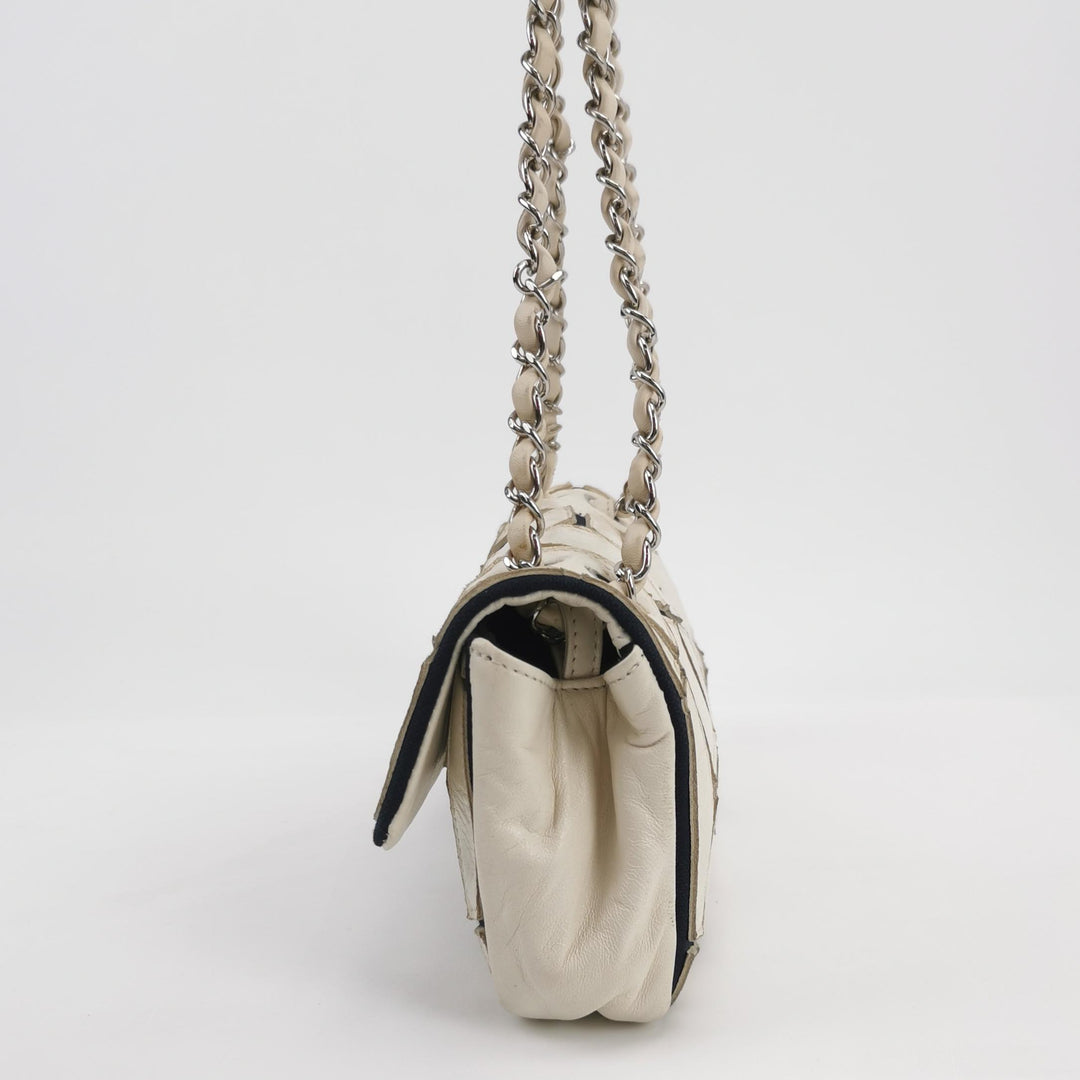 Chanel E/W Scales Black White Flap Bag