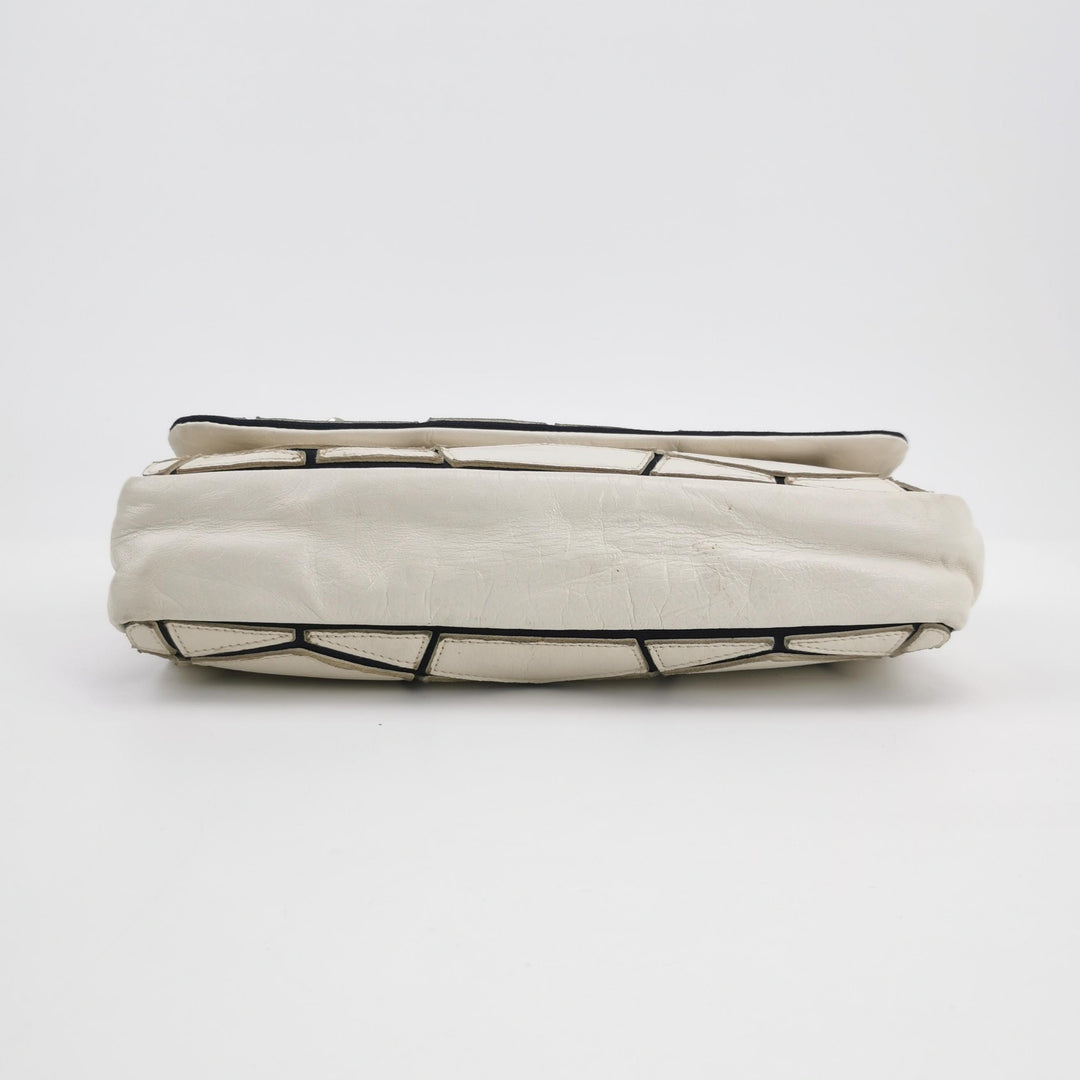 Chanel E/W Scales Black White Flap Bag