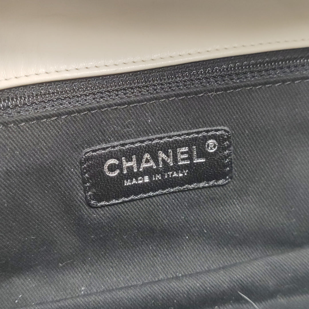Chanel E/W Scales Black White Flap Bag