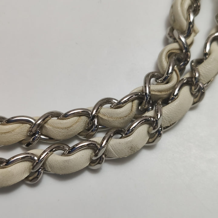 Chanel E/W Scales Black White Flap Bag