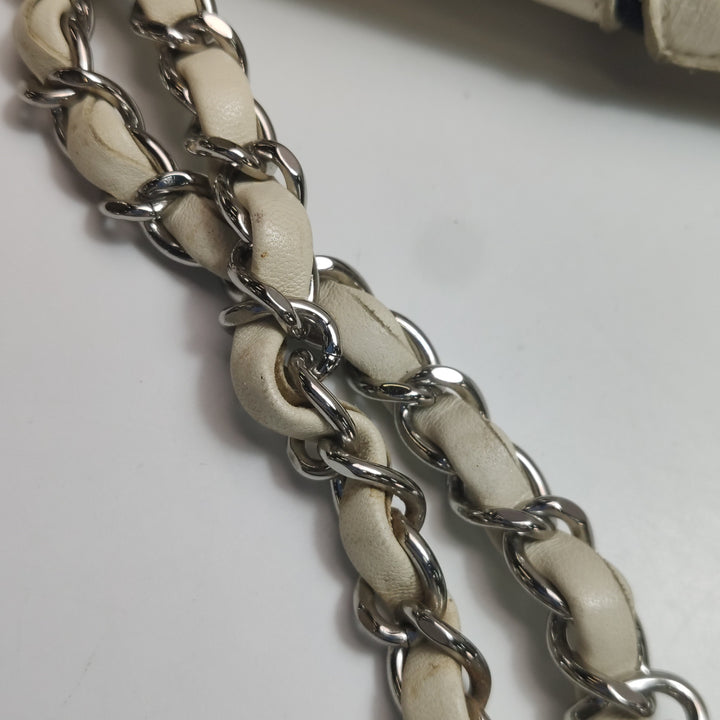 Chanel E/W Scales Black White Flap Bag