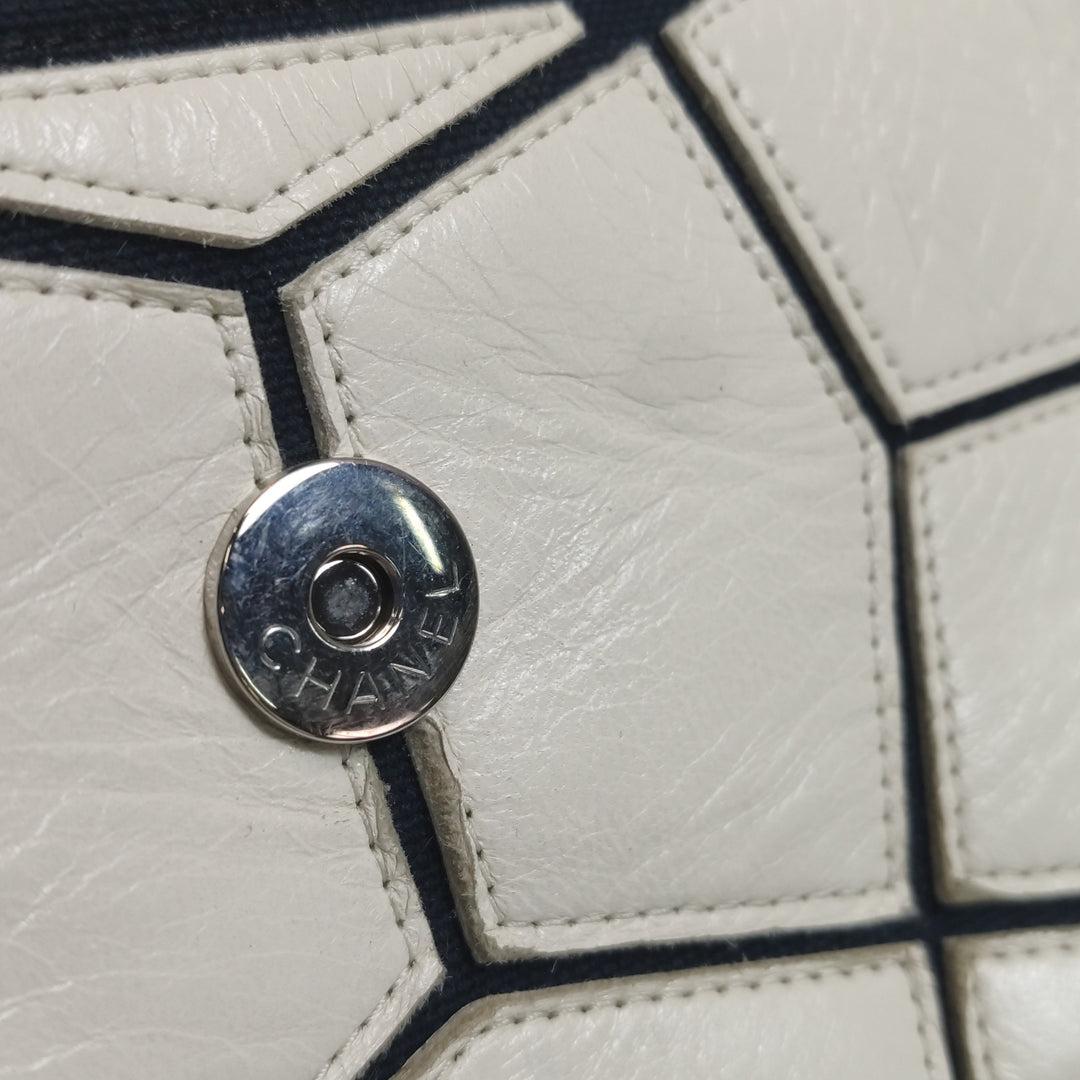 Chanel E/W Scales Black White Flap Bag