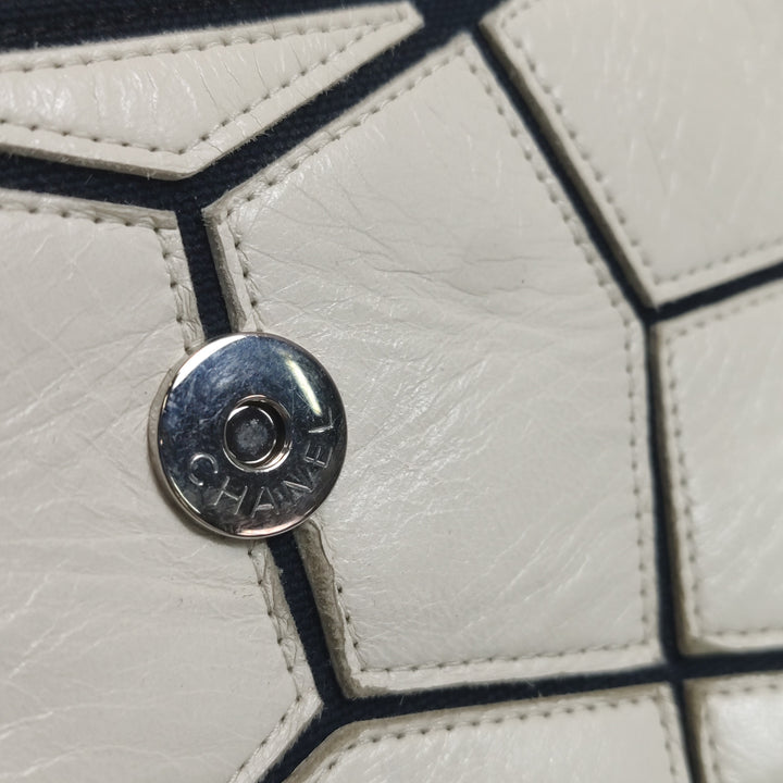 Chanel E/W Scales Black White Flap Bag