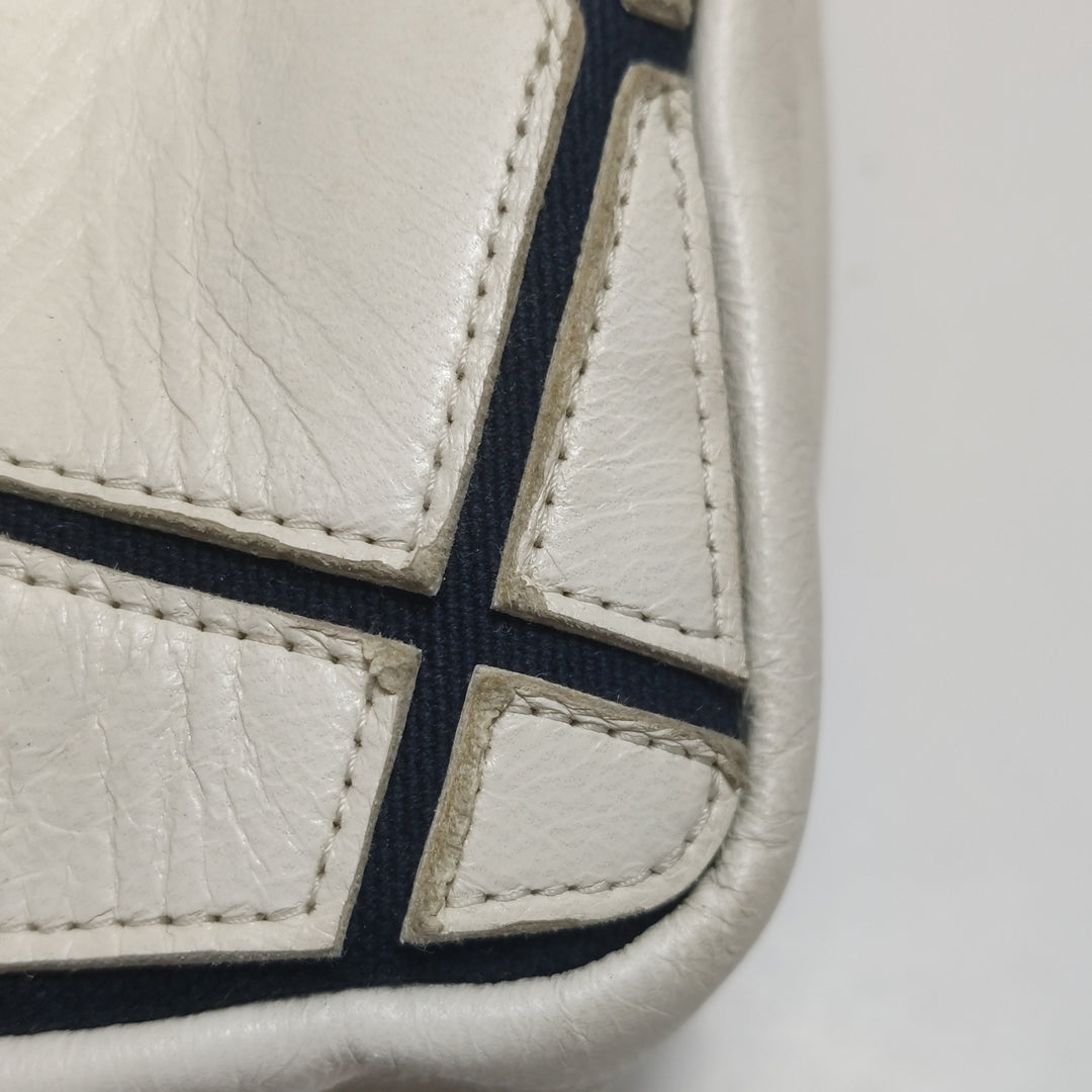 Chanel E/W Scales Black White Flap Bag