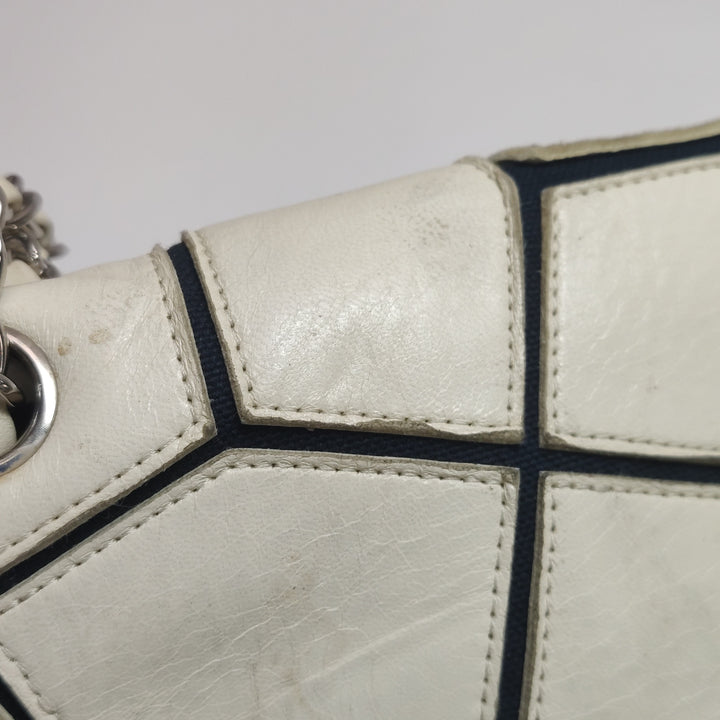 Chanel E/W Scales Black White Flap Bag