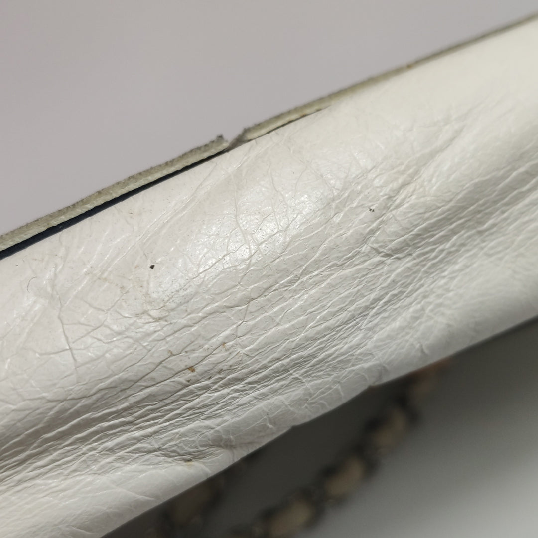 Chanel E/W Scales Black White Flap Bag