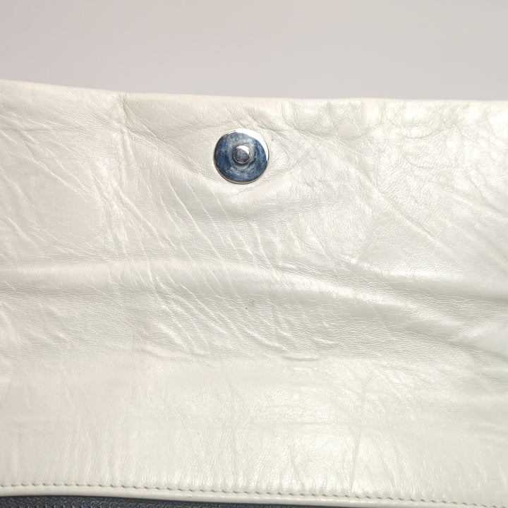 Chanel E/W Scales Black White Flap Bag