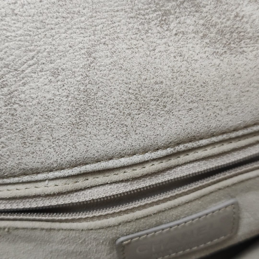 Chanel Paris-Salzburg Austrian Beige Grey Shearling with Suede Messenger