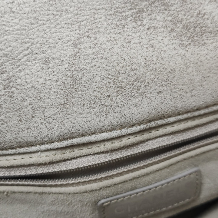 Chanel Paris-Salzburg Austrian Beige Grey Shearling with Suede Messenger
