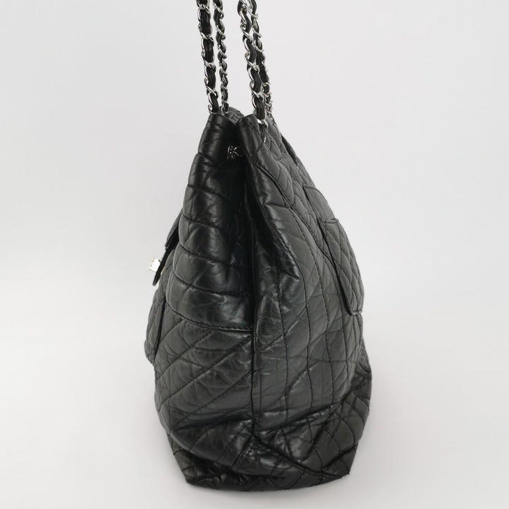 Chanel Karl's Cabas Black Leather Tote Bag