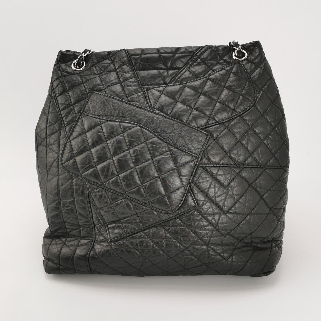 Chanel Karl's Cabas Black Leather Tote Bag