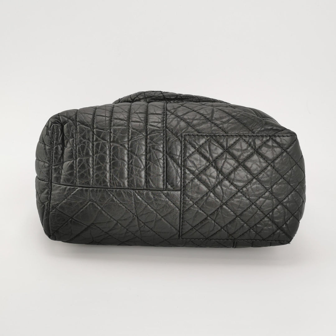 Chanel Karl's Cabas Black Leather Tote Bag