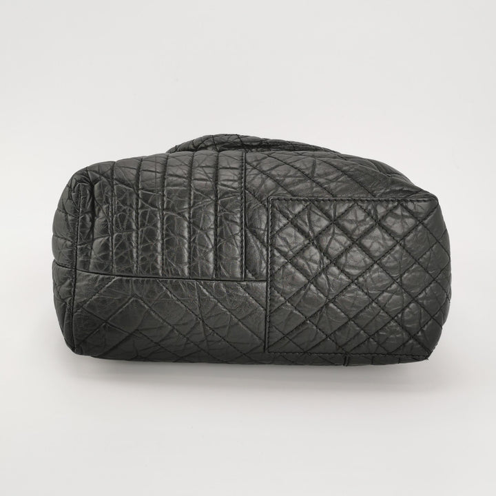 Chanel Karl's Cabas Black Leather Tote Bag