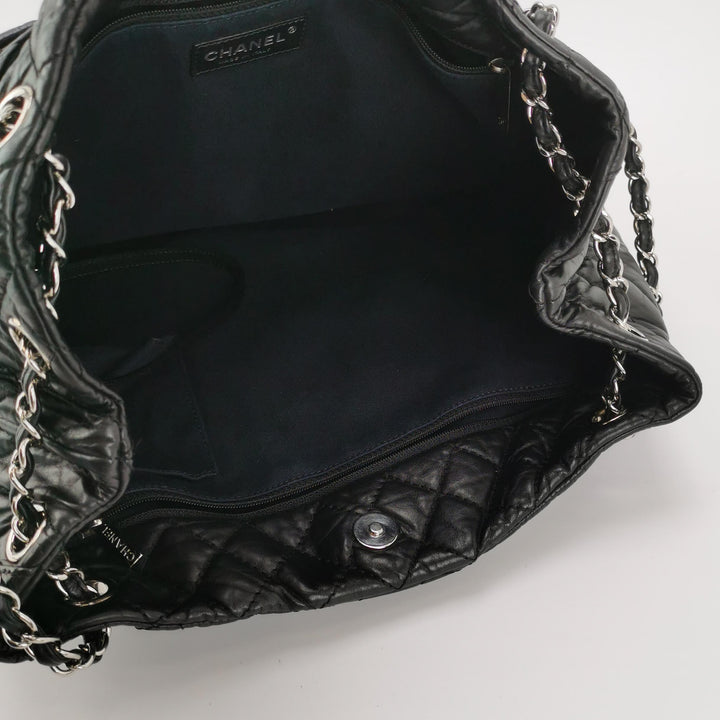 Chanel Karl's Cabas Black Leather Tote Bag