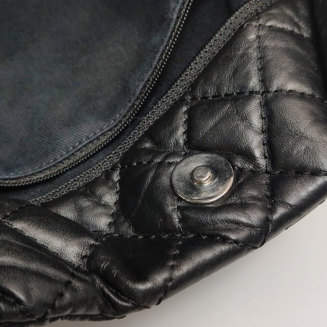 Chanel Karl's Cabas Black Leather Tote Bag