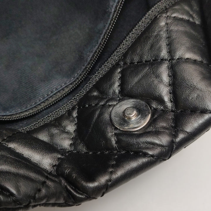 Chanel Karl's Cabas Black Leather Tote Bag