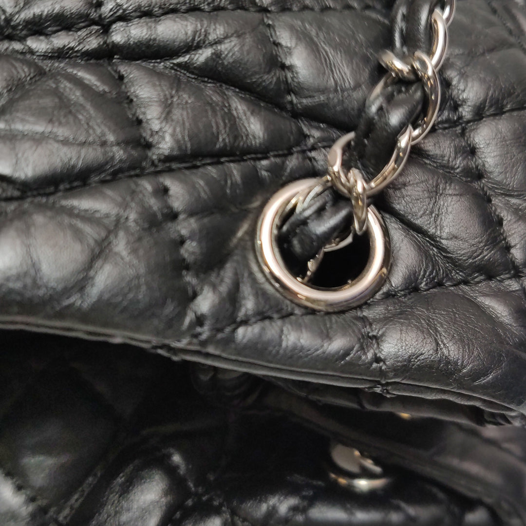 Chanel Karl's Cabas Black Leather Tote Bag